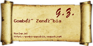 Gombó Zenóbia névjegykártya